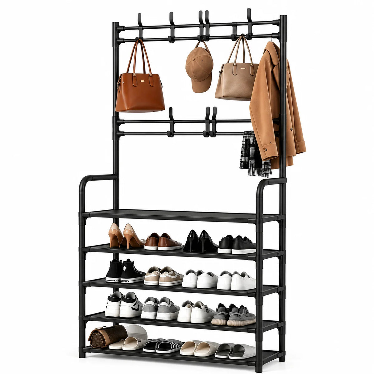4-in-1 Folding Entryway Organizer