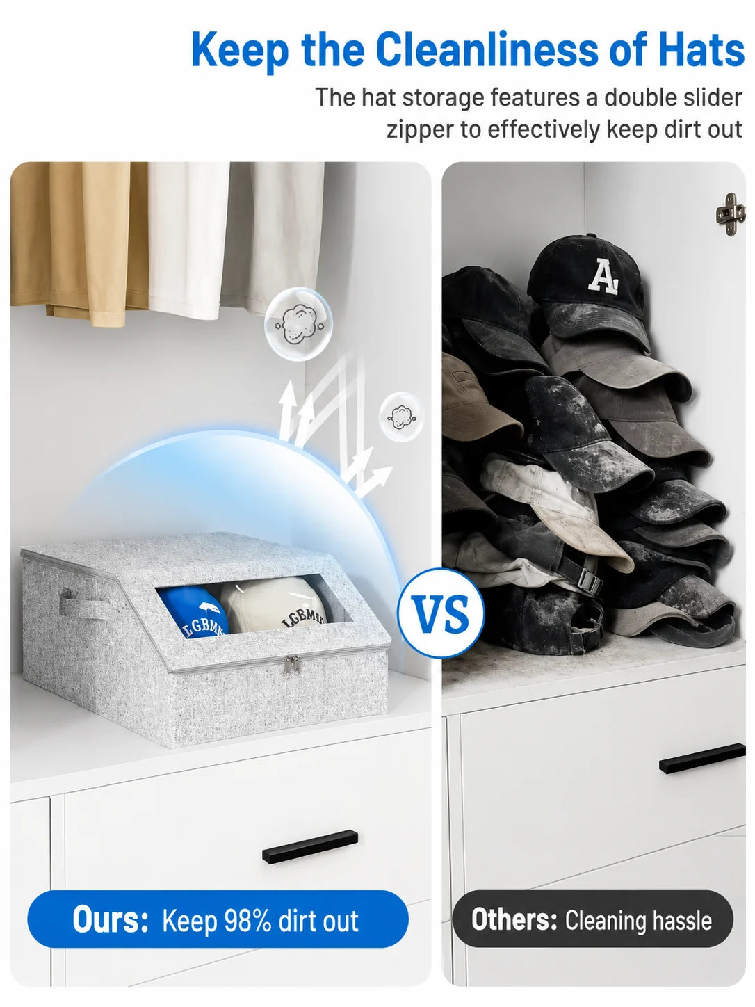 24-Hat Clear Cap Storage Box