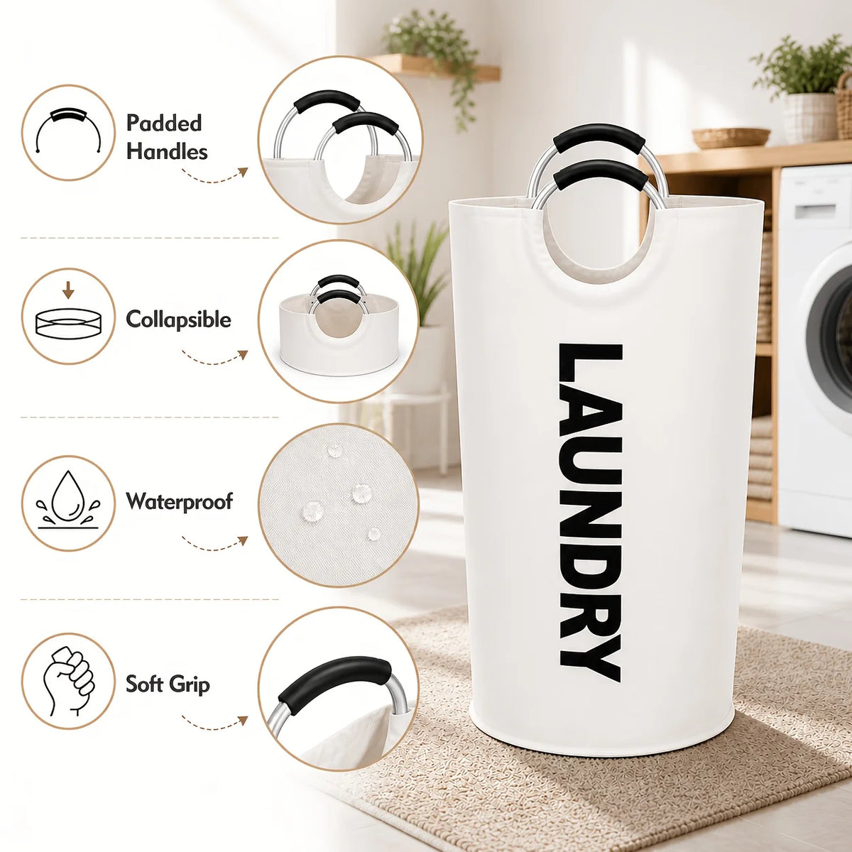 2pc Foldable Laundry Hampers