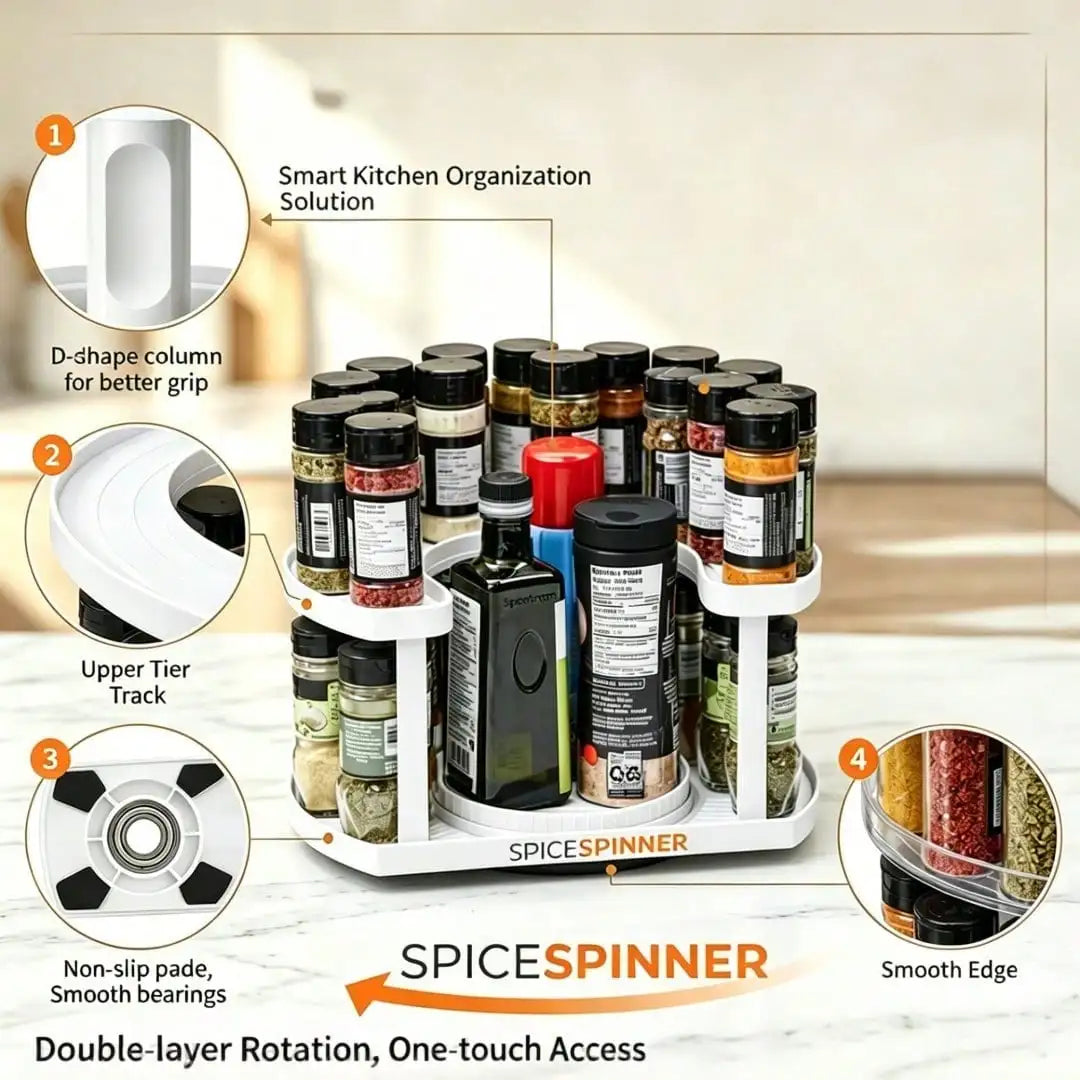 2-Tier Rotating Spice Rack