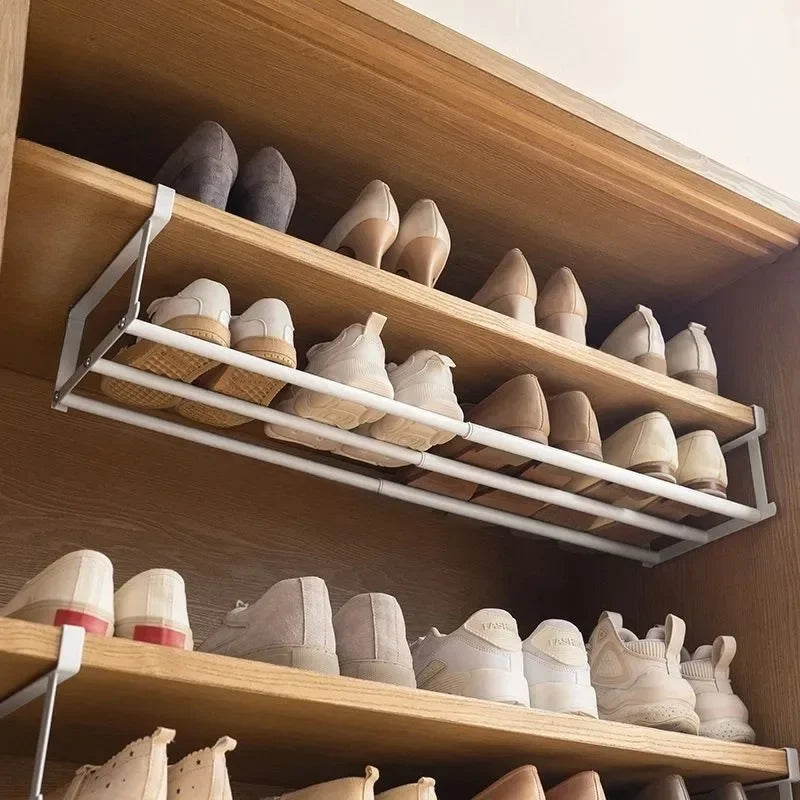Adjustable Under-Shelf Shoe Rack