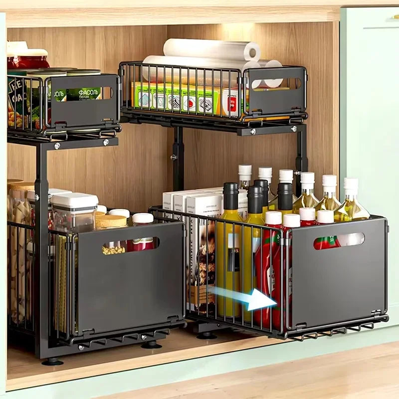 2-Tier Pull-Out Under-Sink Organizer