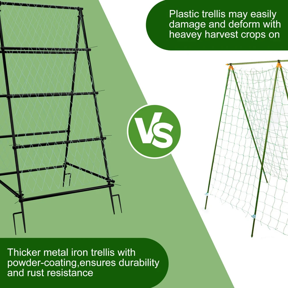 A-Frame Garden Trellis with Net