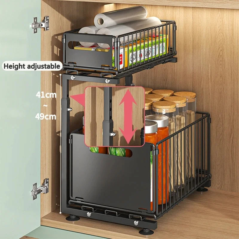 2-Tier Pull-Out Under-Sink Organizer