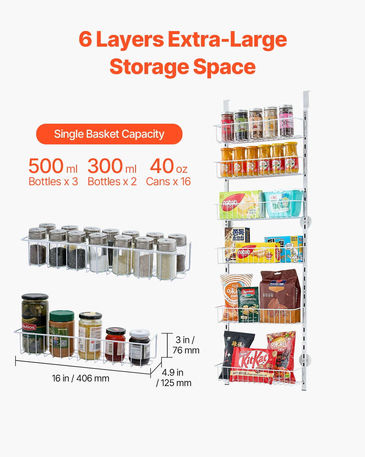 Over-Door Pantry Organizer Rack