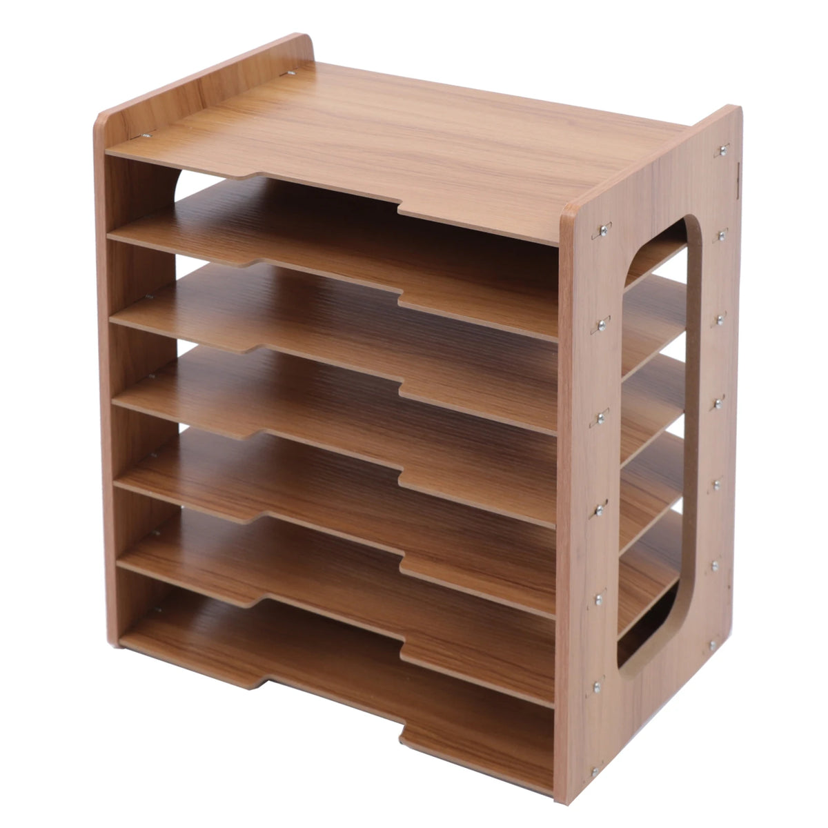 7-Tier Wooden Paper Sorter