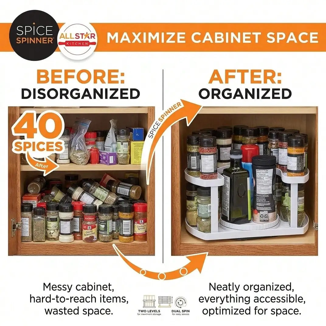 2-Tier Rotating Spice Rack