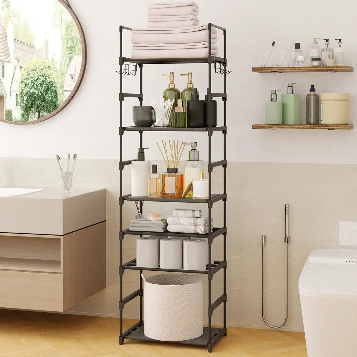 10-Tier Over-Toilet Storage Rack