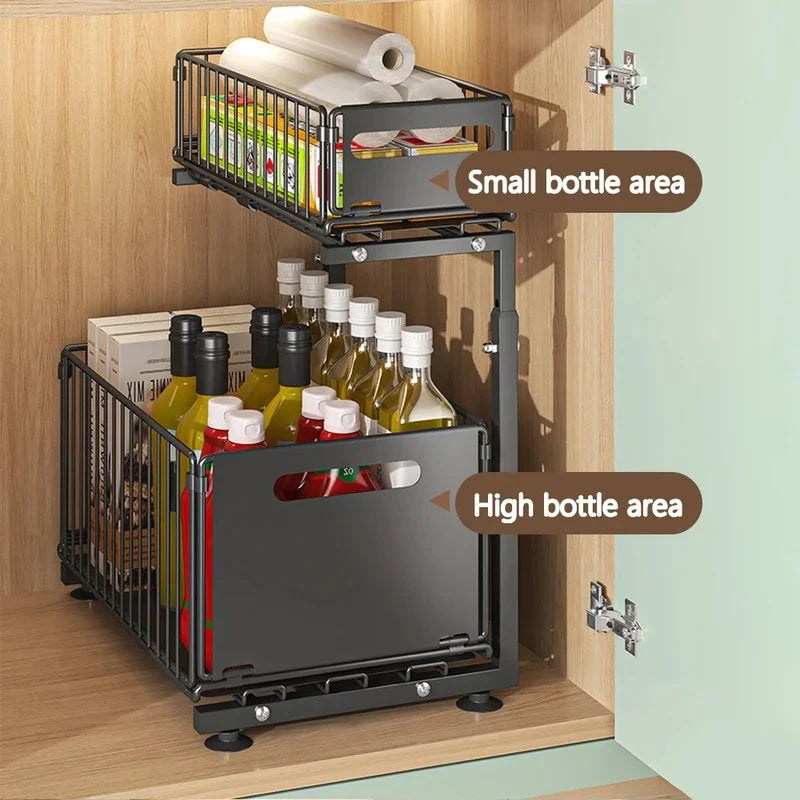 2-Tier Pull-Out Under-Sink Organizer