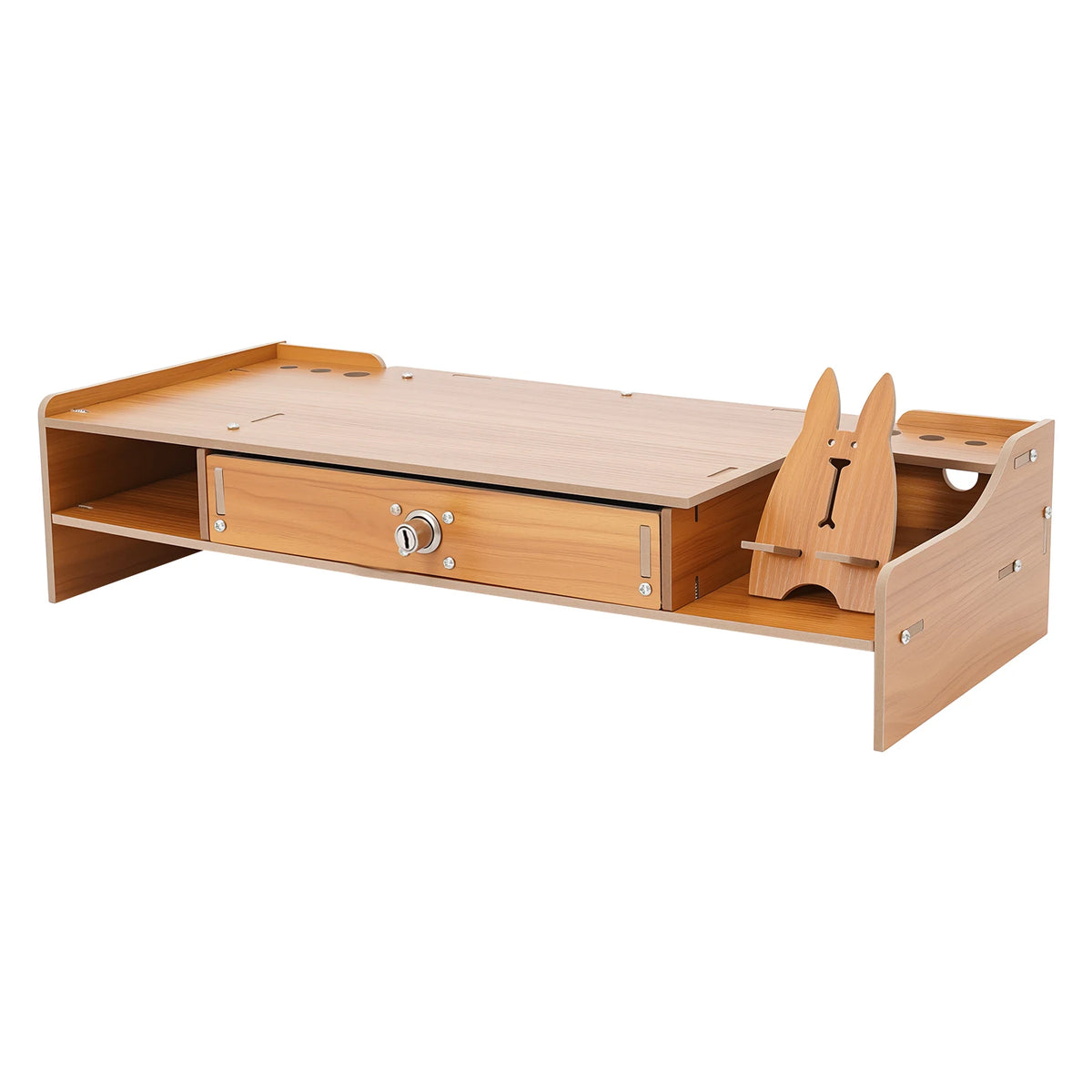 Wooden Monitor Stand with Drawer