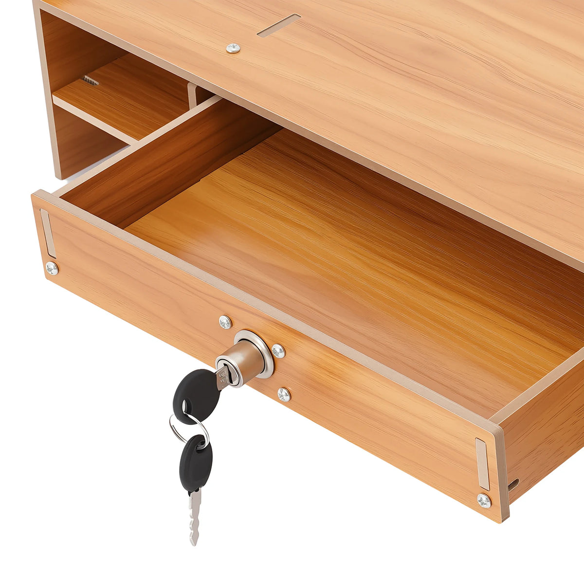 Wooden Monitor Stand with Drawer