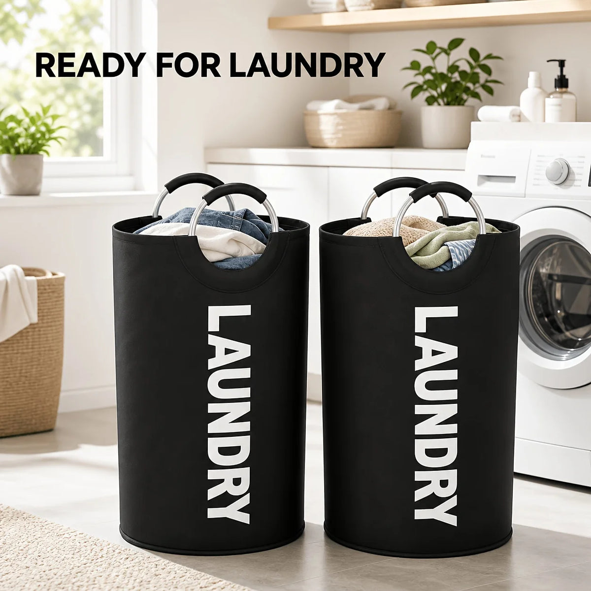 2pc Foldable Laundry Hampers