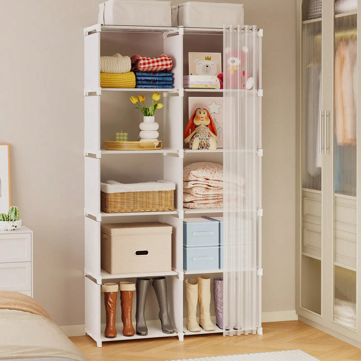 10-Cube Portable Wardrobe Unit