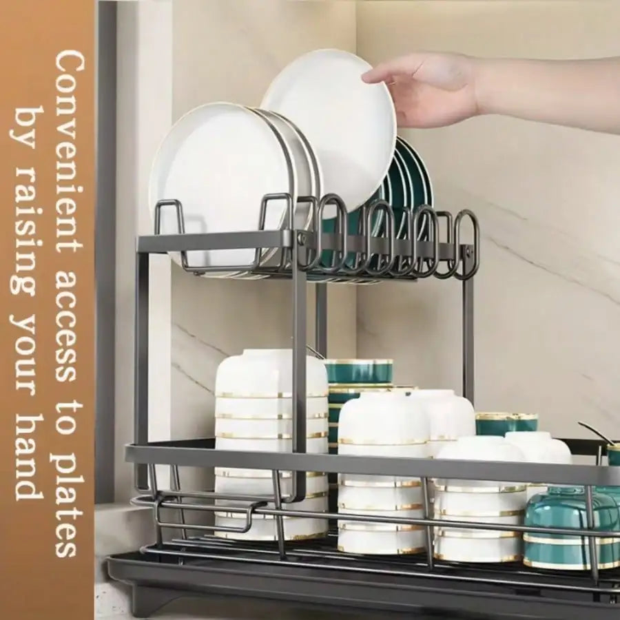 2-Tier Cutlery Drying Rack