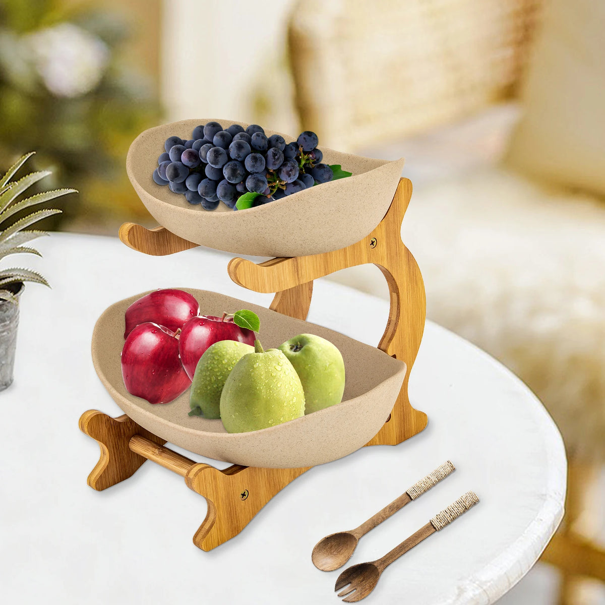 2-Tier Serving Bowl Stand