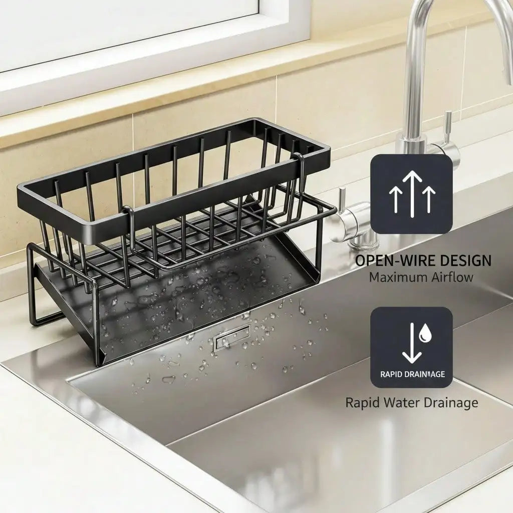 Sloped Sink Sponge & Soap Rack