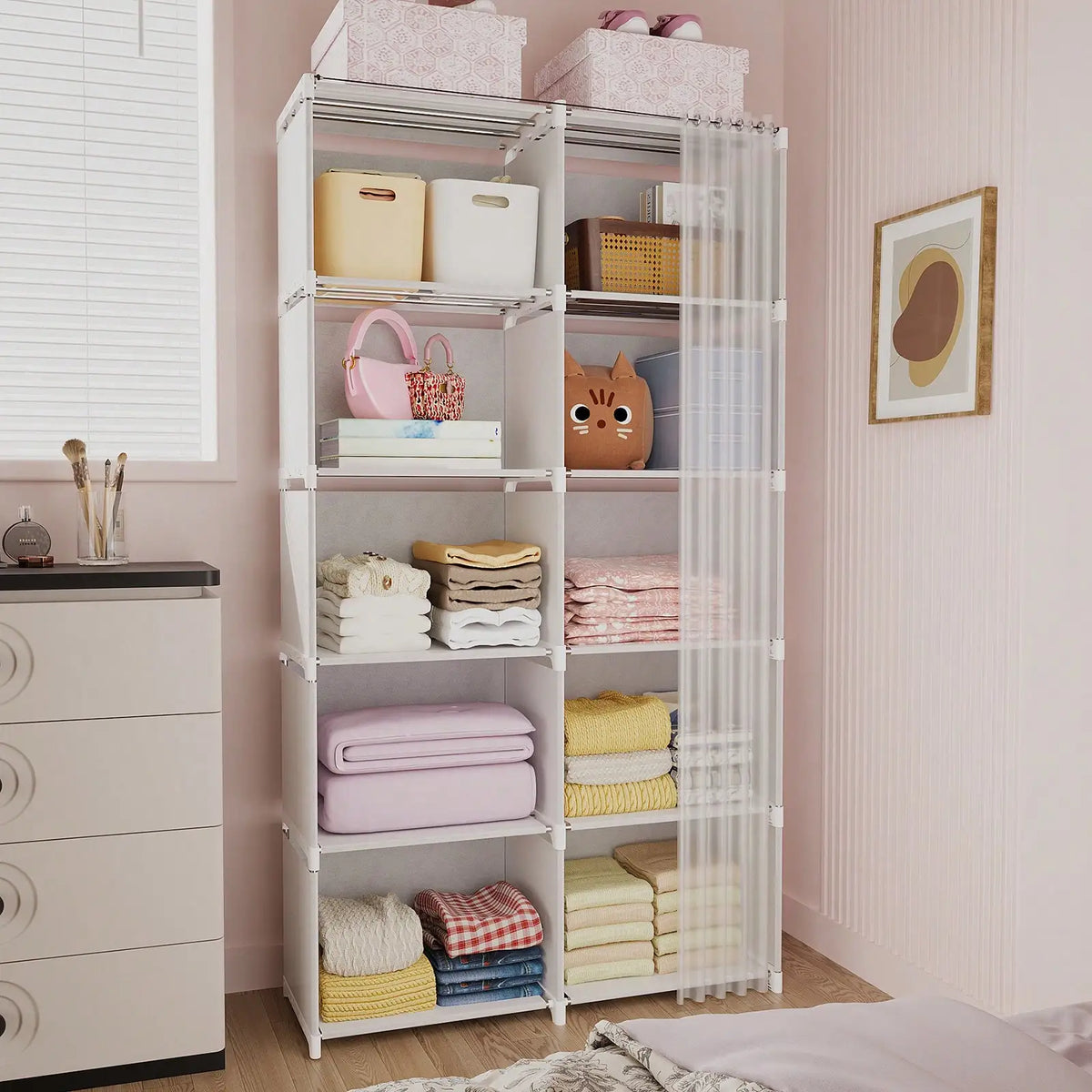 10-Cube Portable Wardrobe Unit