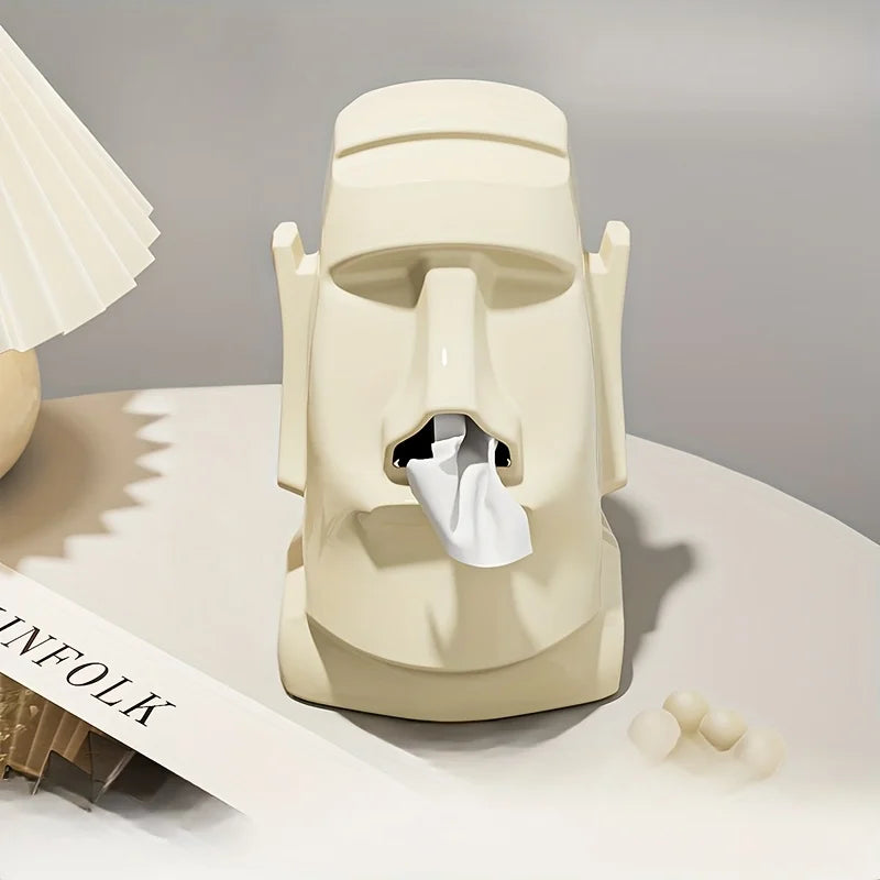 Stone Figure Tissue Box