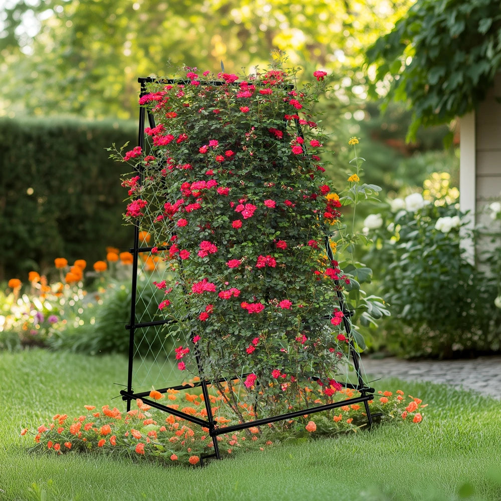 A-Frame Garden Trellis with Net