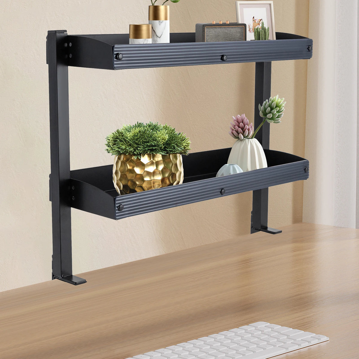 Clamp-On Standing Desk Shelf
