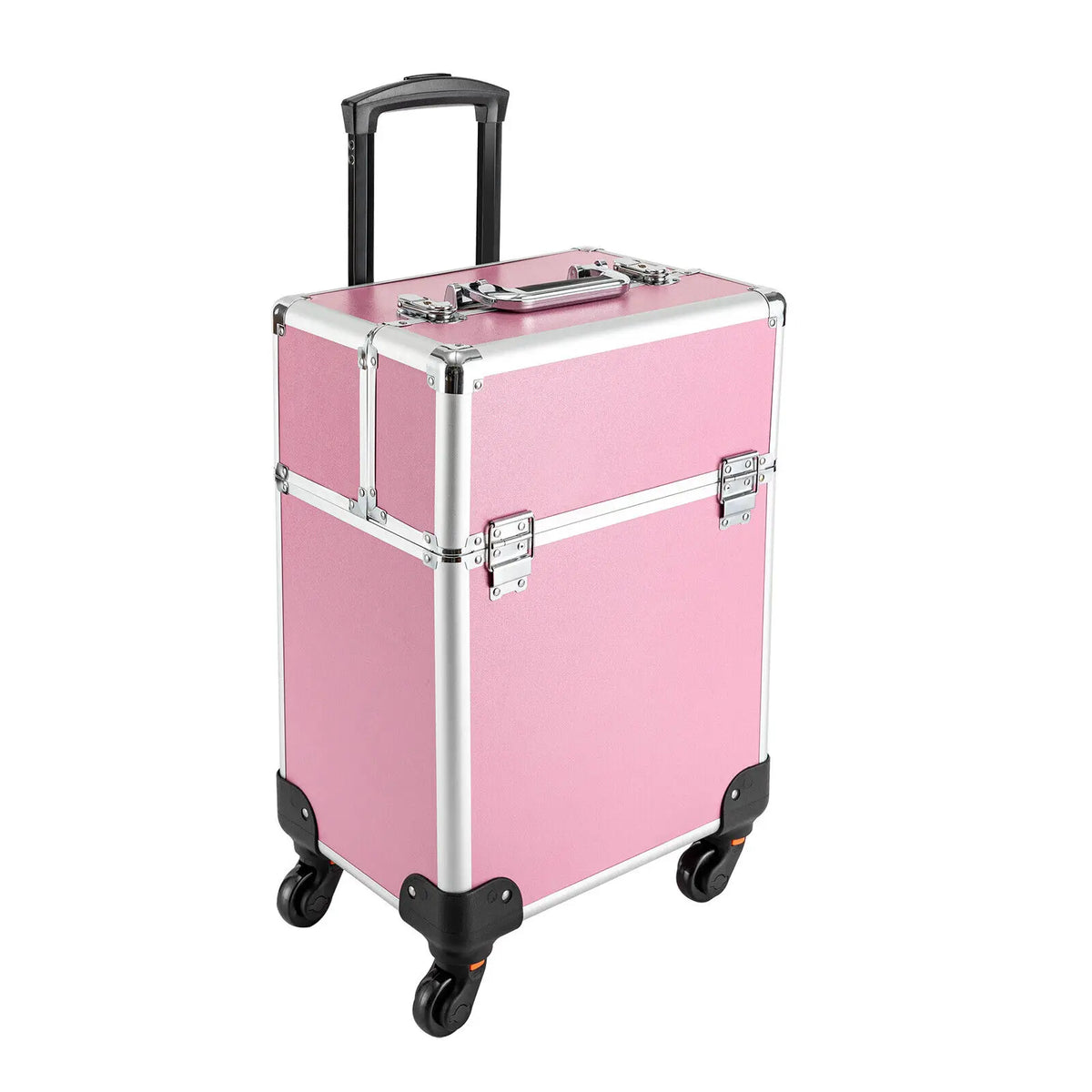 Pink Rolling Makeup Train Case