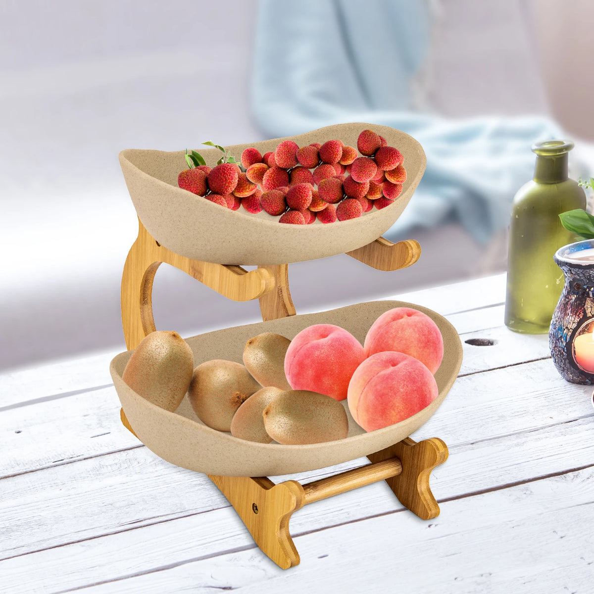 2-Tier Serving Bowl Stand