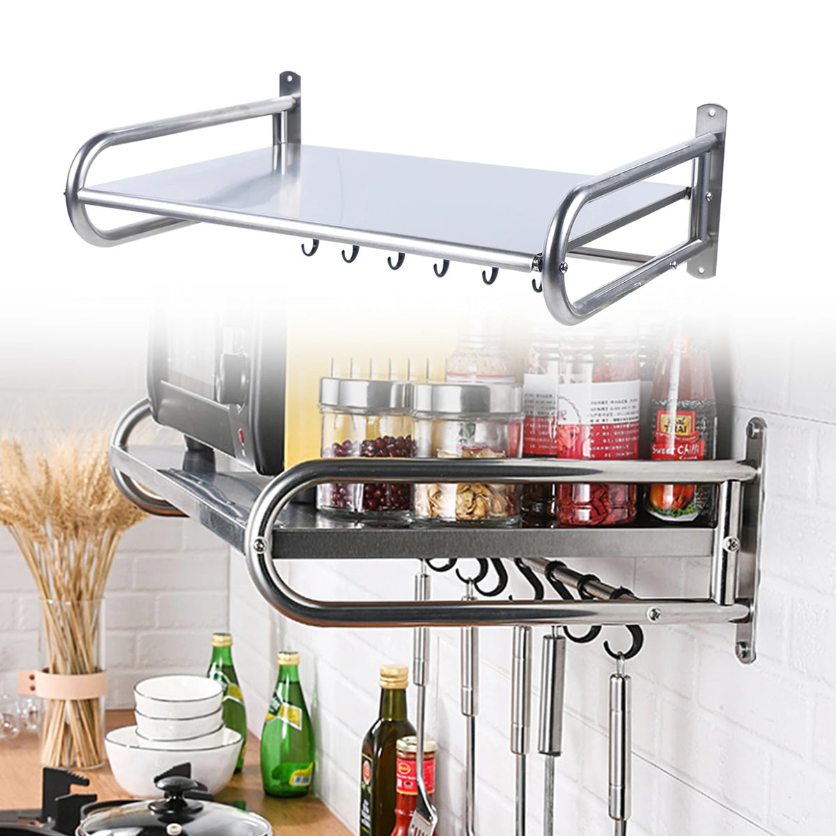 Wall-Mounted Microwave Shelf