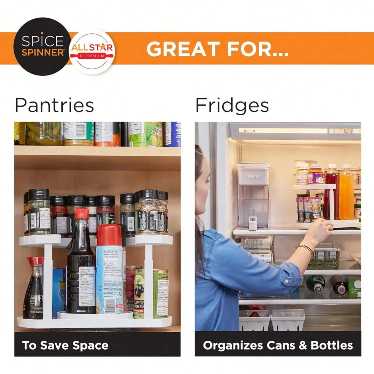 2-Tier Rotating Spice Rack