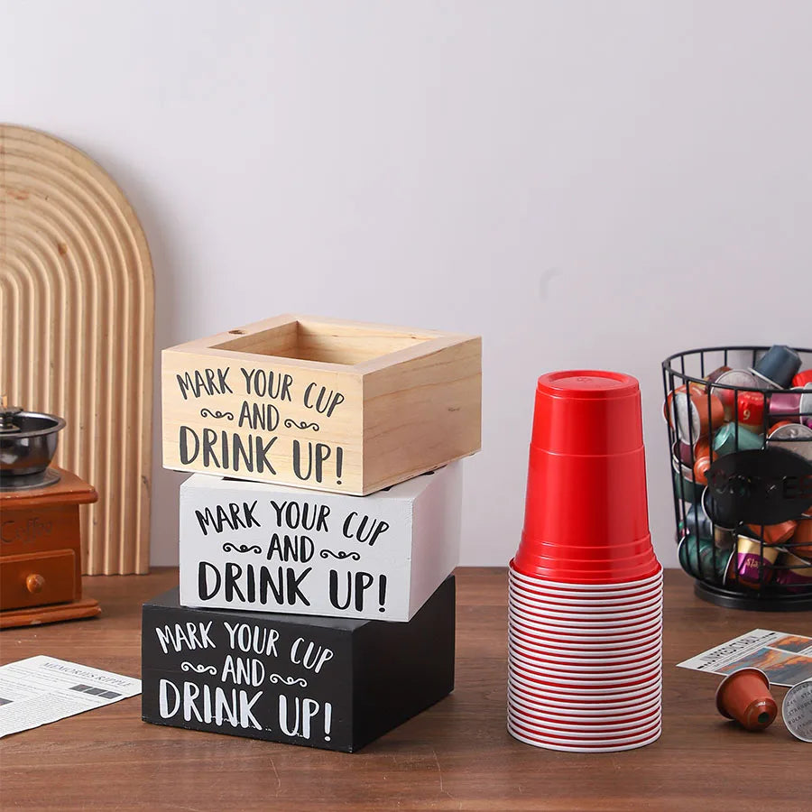 Wooden Party Cup Dispenser