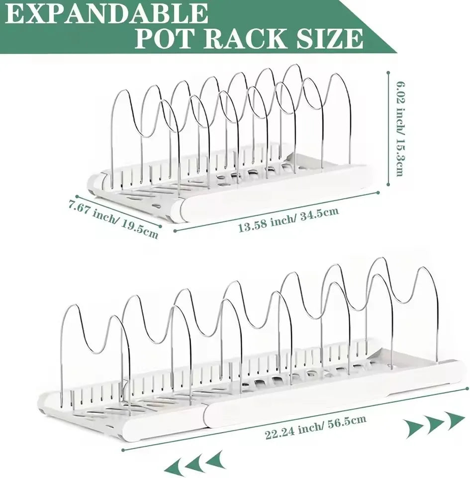Pull-Out Pot Lid Organizer Rack