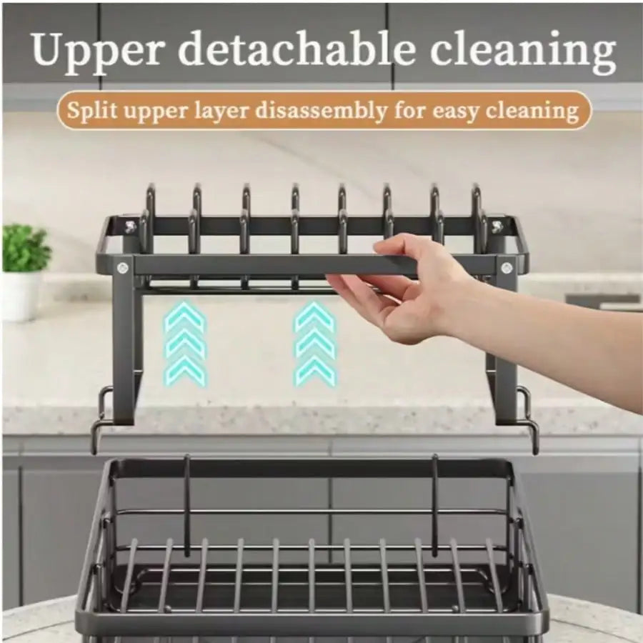 2-Tier Cutlery Drying Rack