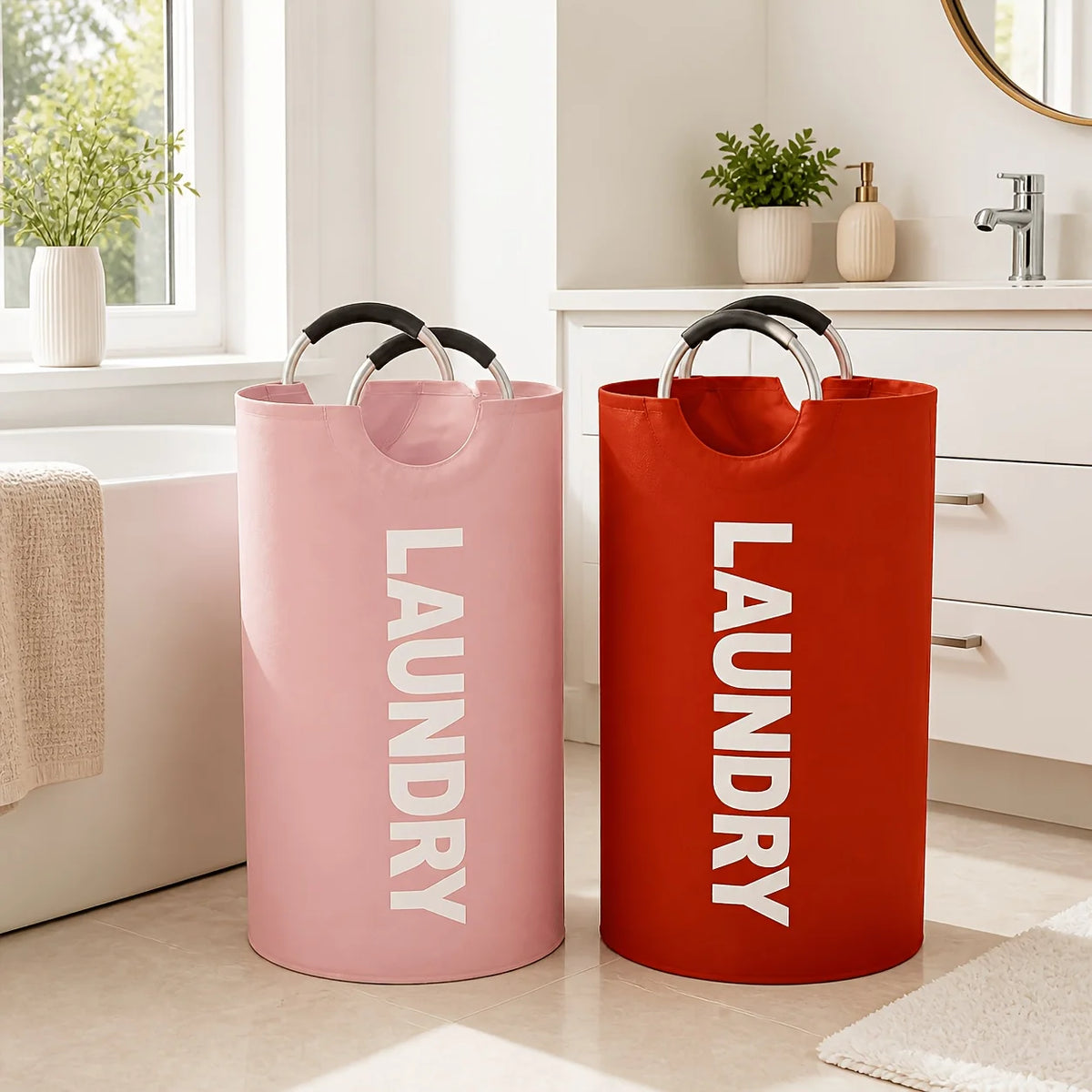 2pc Foldable Laundry Hampers