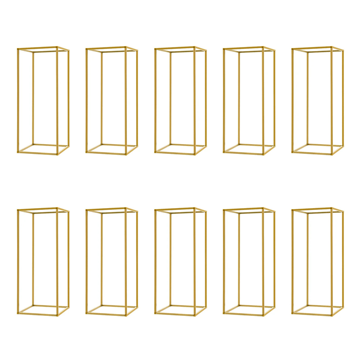 10pc Gold Wedding Column Stands