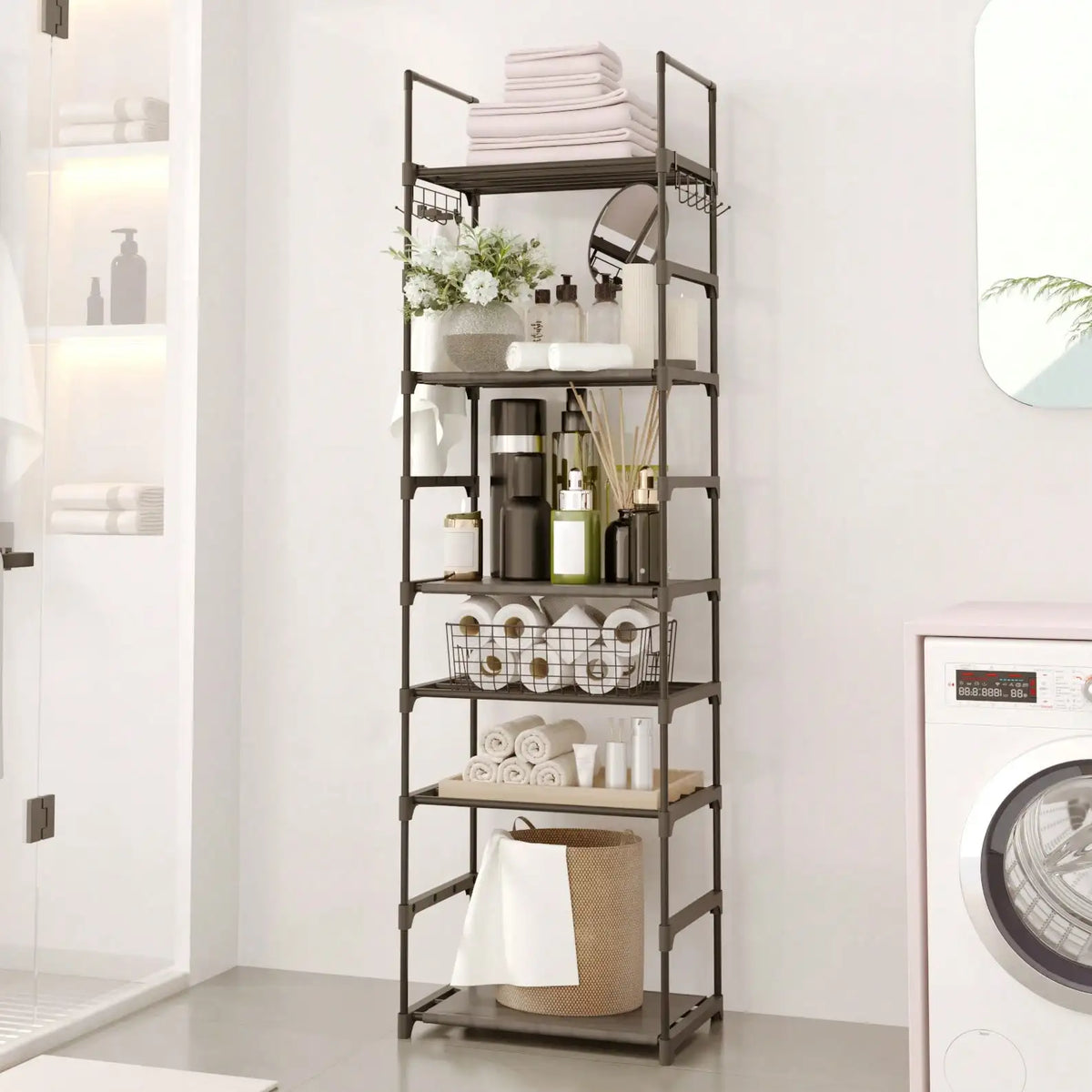 10-Tier Over-Toilet Storage Rack