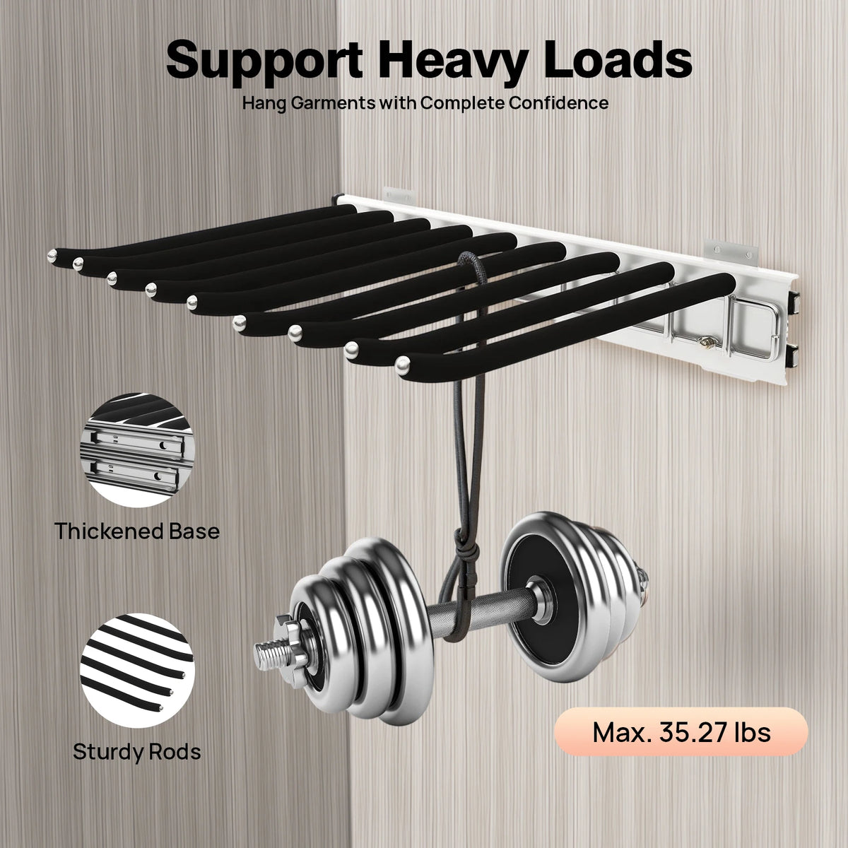 9-Rod Pull-Out Trouser Rack