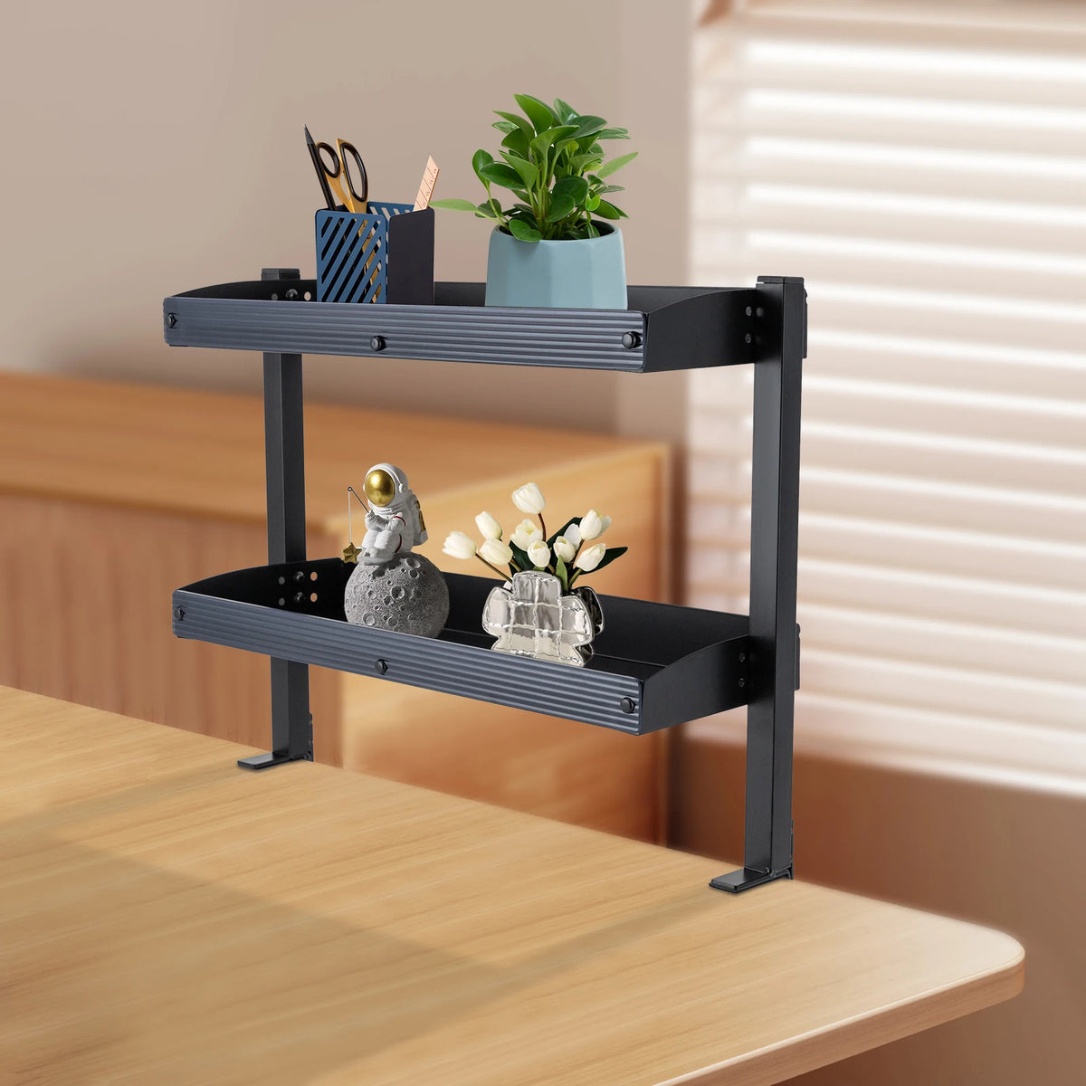 2-Tier Clamp-On Desk Shelf