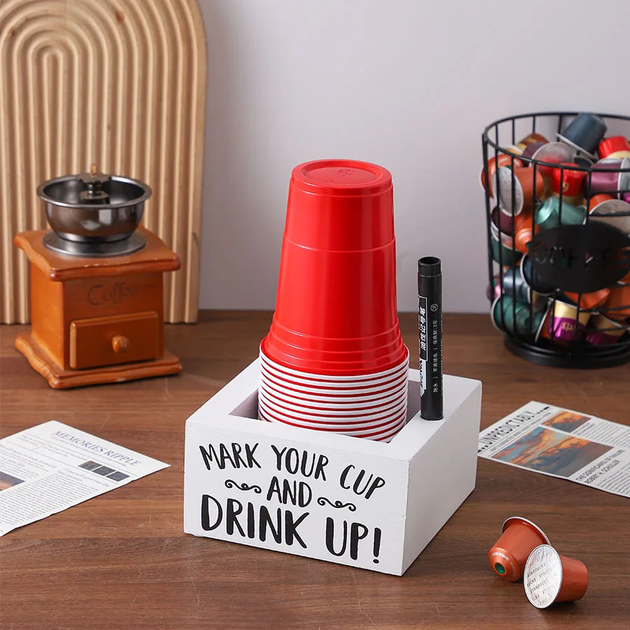 Wooden Party Cup Dispenser
