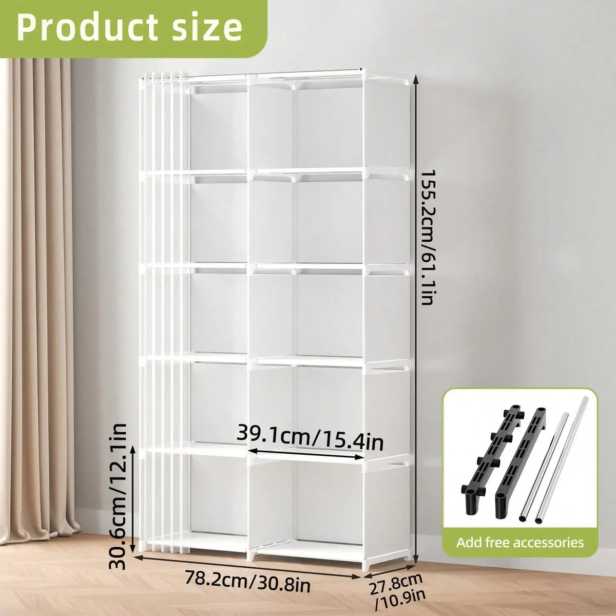 10-Cube Portable Wardrobe Unit