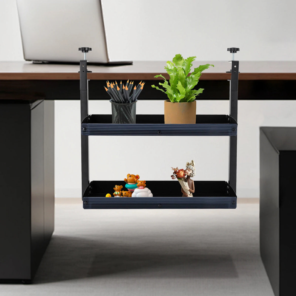 2-Tier Clamp-On Desk Shelf