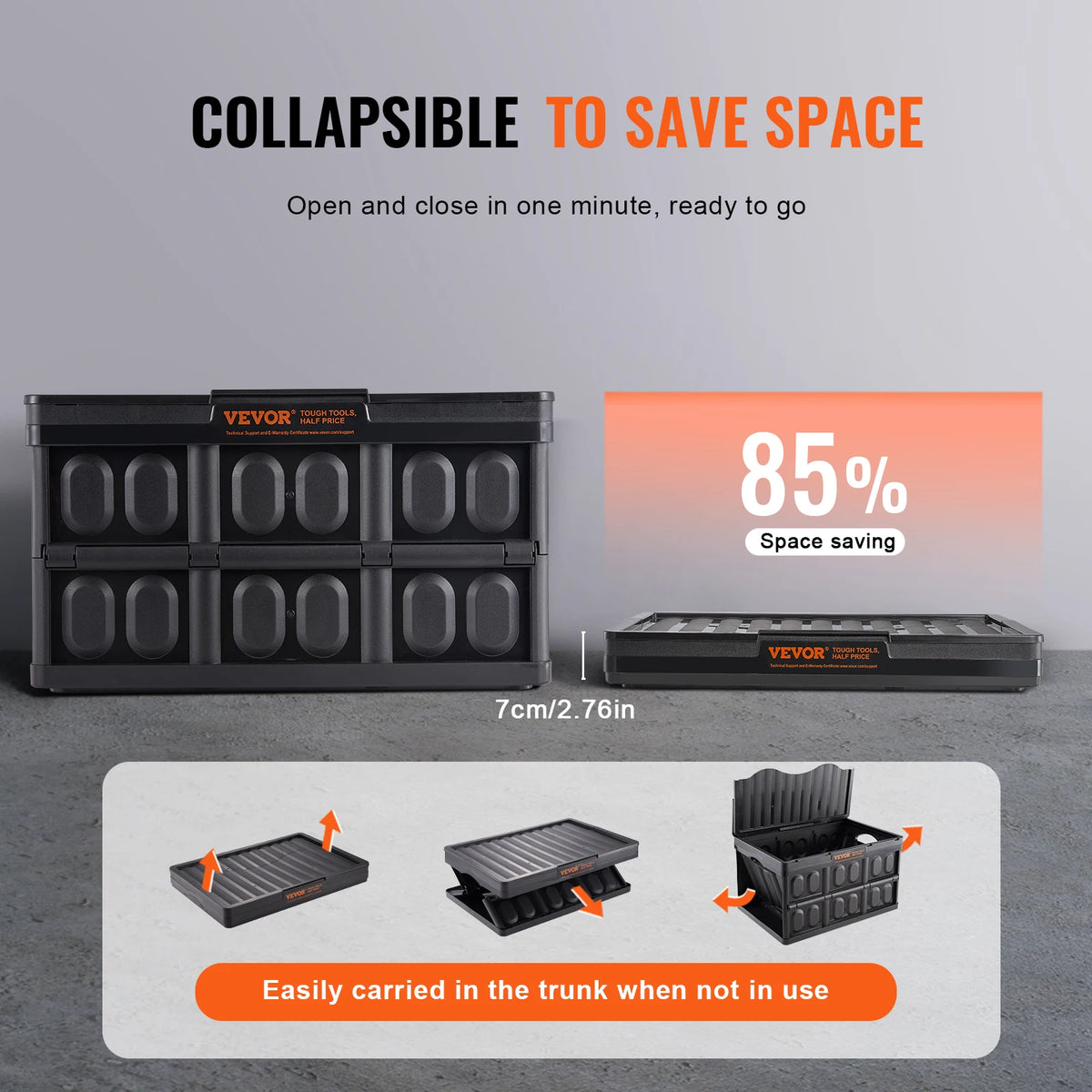 Collapsible Storage Bins, Set of 3