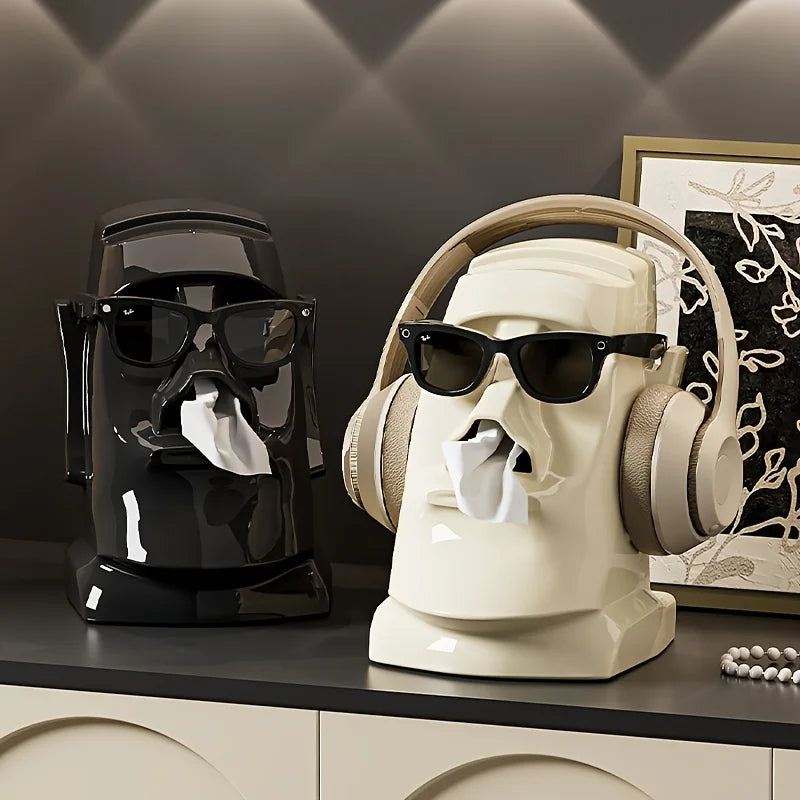 Stone Figure Tissue Box