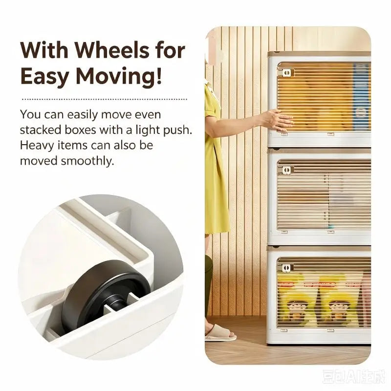 Five-Door Rolling Storage Box