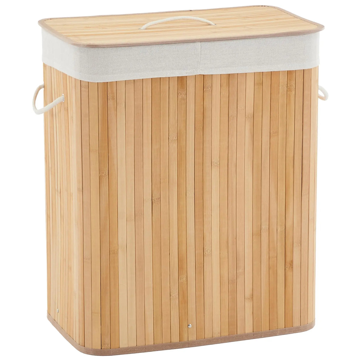 Bamboo 4-Section Laundry Hamper