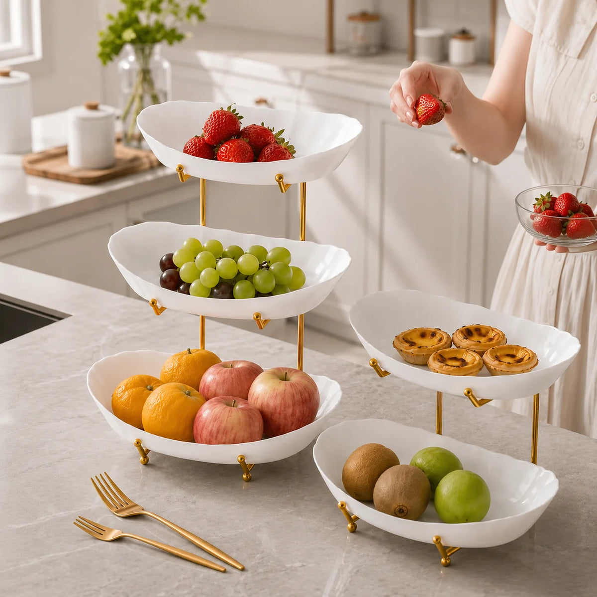 3-Tier Fruit Bowl Stand