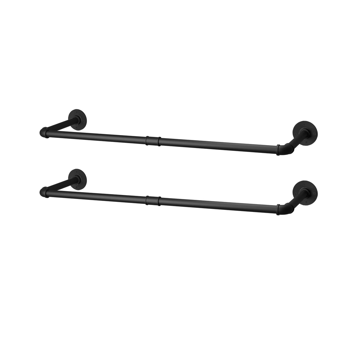 2pc Industrial Pipe Clothes Rail