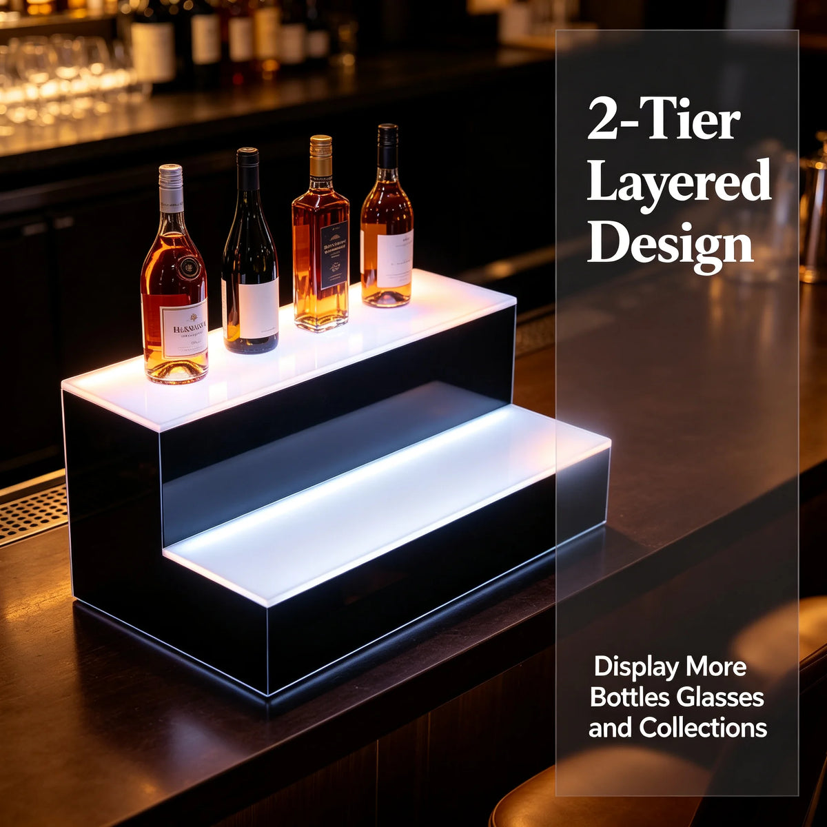 LED Liquor Bottle Display Stand