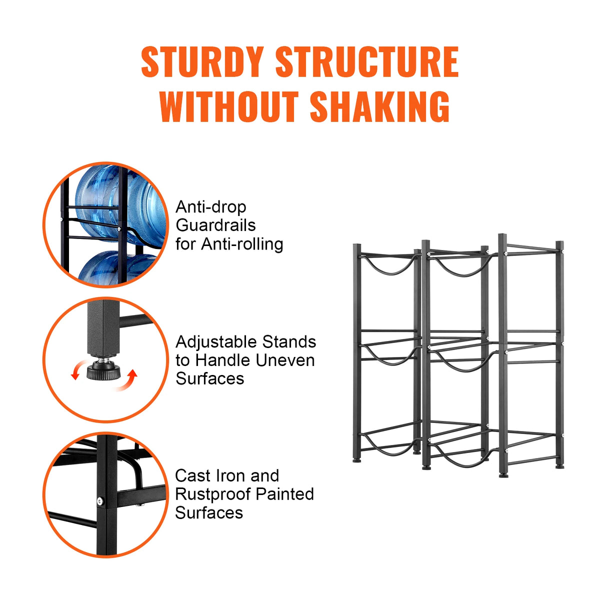 Tiered Water Bottle Jug Rack