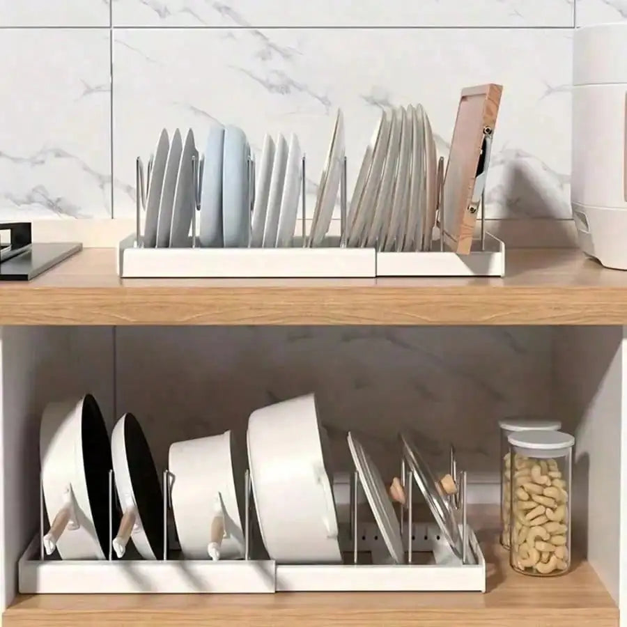 Pull-Out Pot Lid Organizer Rack