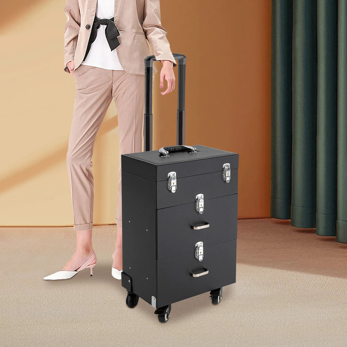 Rolling Makeup Train Case