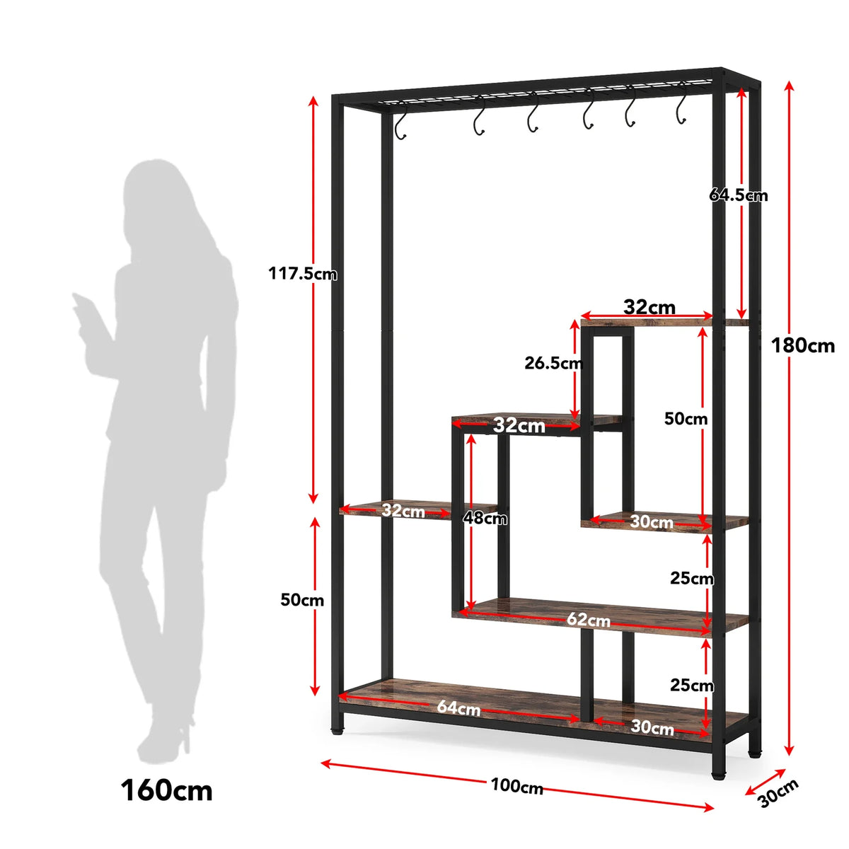 5-Tier Tall Plant Stand